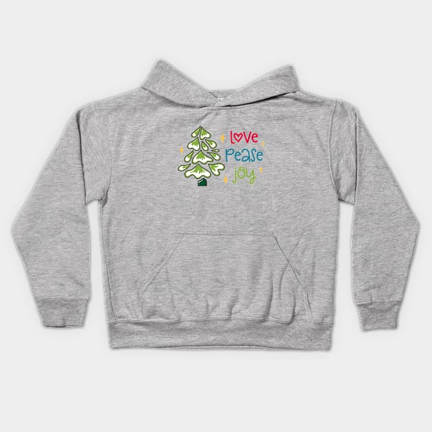 Love Pease Joy Kids Hoodie by JoyFabrika